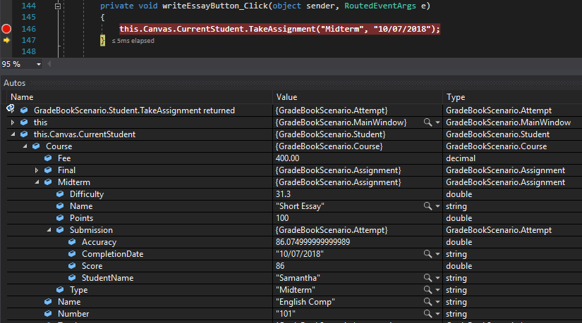 Check Your Work - Canvas Midterm; compare object identities, field values, and execution position with your debugger.