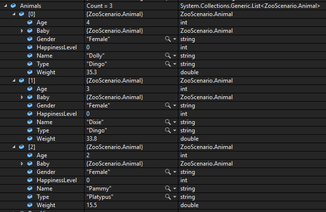 Debugger checkpoint on source page 7; compare object identities, field values, and execution position with your debugger.
