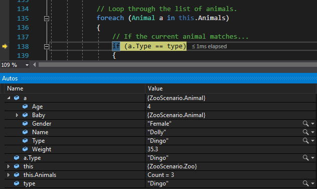 Check Your Work: Check object 'a'; compare object identities, field values, and execution position with your debugger.