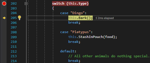 Check Your Work: Switch Statement; compare object identities, field values, and execution position with your debugger.