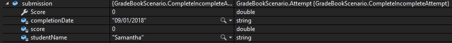 CYW - Plan Assignment; compare object identities, field values, and execution position with your debugger.