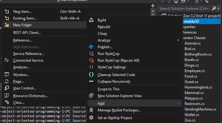 Snip: Add Folder; compare object identities, field values, and execution position with your debugger.
