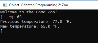 Console: Temperature Output. Reference figure for add a console command to change the birthing room temperature.