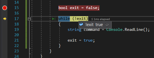 Snip: While Condition for 4.2 Scratchpad Learning Activity. Use the adjacent task instructions to identify the required controls, output, or debugger values.