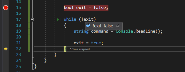 Snip: While Condition 2 for 4.2 Scratchpad Learning Activity. Use the adjacent task instructions to identify the required controls, output, or debugger values.