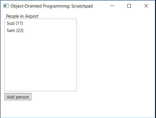 Snip: People for 4.5 Scratchpad Learning Activity (NEW). Use the adjacent task instructions to identify the required controls, output, or debugger values.