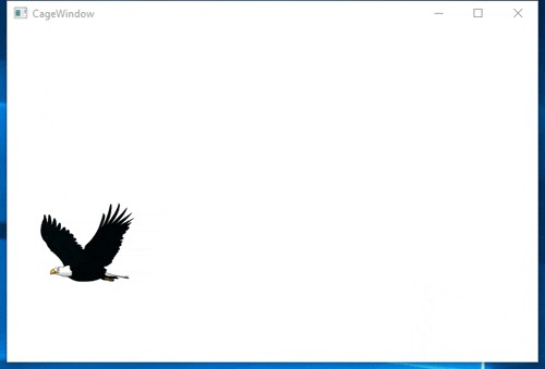 Eagle moves horizontally and up and down.. Reference figure for write movement code for flying.
