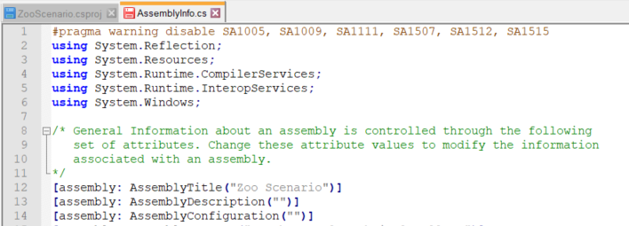 Paste First Assembly for Install StyleCop. Use the adjacent task instructions to identify the required controls, output, or debugger values.