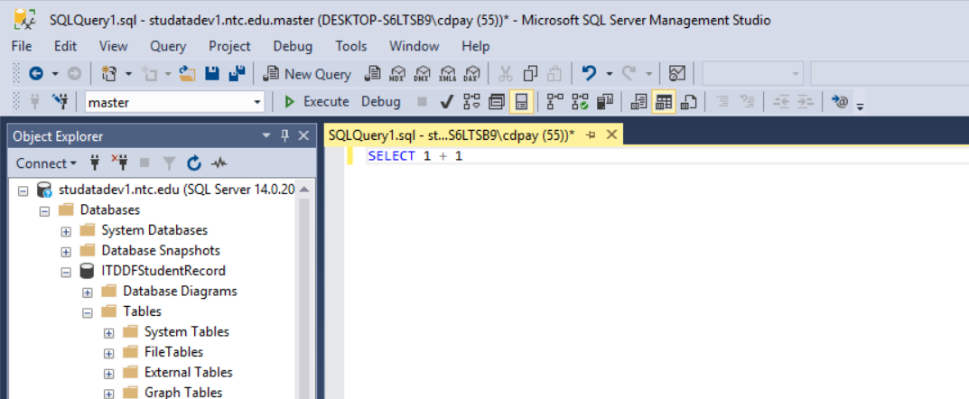 Query that adds two numbers