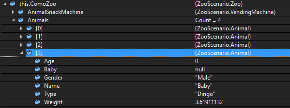 Check Your Work: Animals List; compare object identities, field values, and execution position with your debugger.