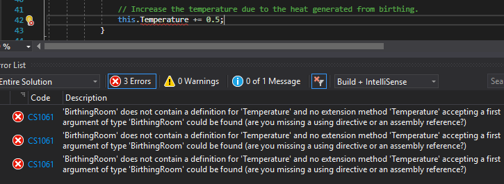 Snip: Temperature Error (Reference); compare object identities, field values, and execution position with your debugger.