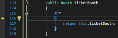 Check Your Work: TicketBooth Property; compare object identities, field values, and execution position with your debugger.