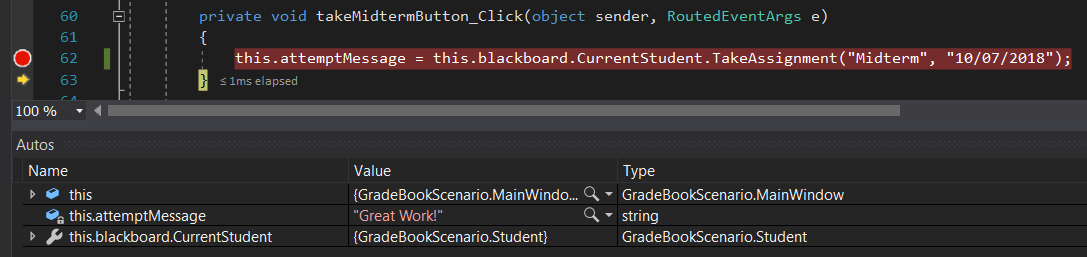 CYW - Midterm attemptMessage; compare object identities, field values, and execution position with your debugger.