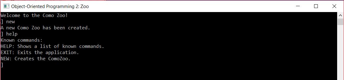 Snip: Output of Console Help Command. Reference figure for write a console command for help information.
