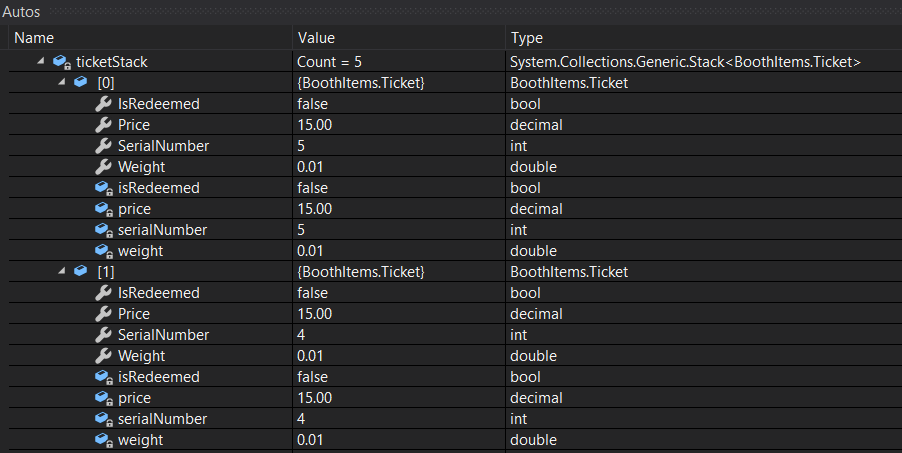 Snip: Ticket Stack. Reference figure for use a stack for tickets.
