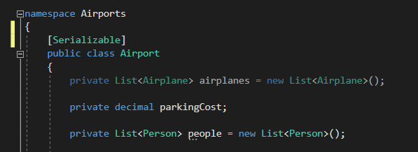 Snip: Serializable Attribute for 6.1 Scratchpad Learning Activity (NEW). Use the adjacent task instructions to identify the required controls, output, or debugger values.