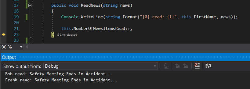 Snip: Output for 6.2 Scratchpad Learning Activity (NEW). Use the adjacent task instructions to identify the required controls, output, or debugger values.