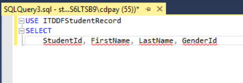 SELECT statement with four columns