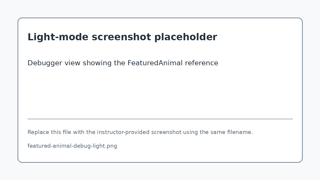 FeaturedAnimal reference